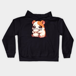 Kawaii Crying Sad Hamster Kids Hoodie